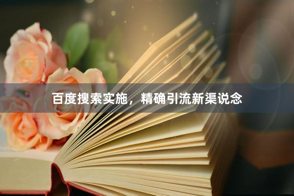 百度搜索实施，精确引流新渠说念